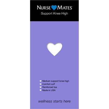White Nurse Mates Support Knee Highs
